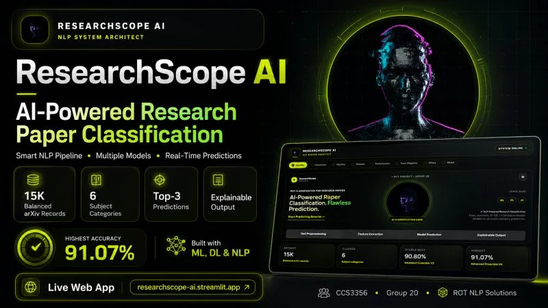 ResearchScope AI research paper classification project