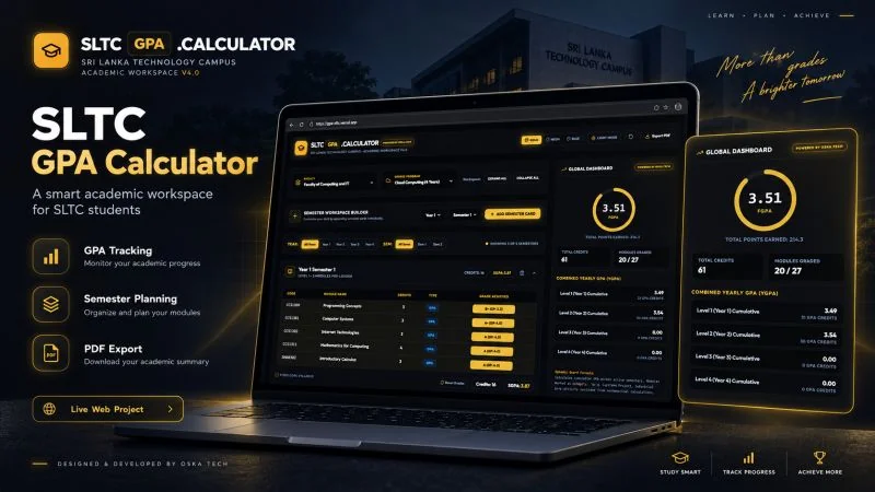 SLTC GPA Calculator interface